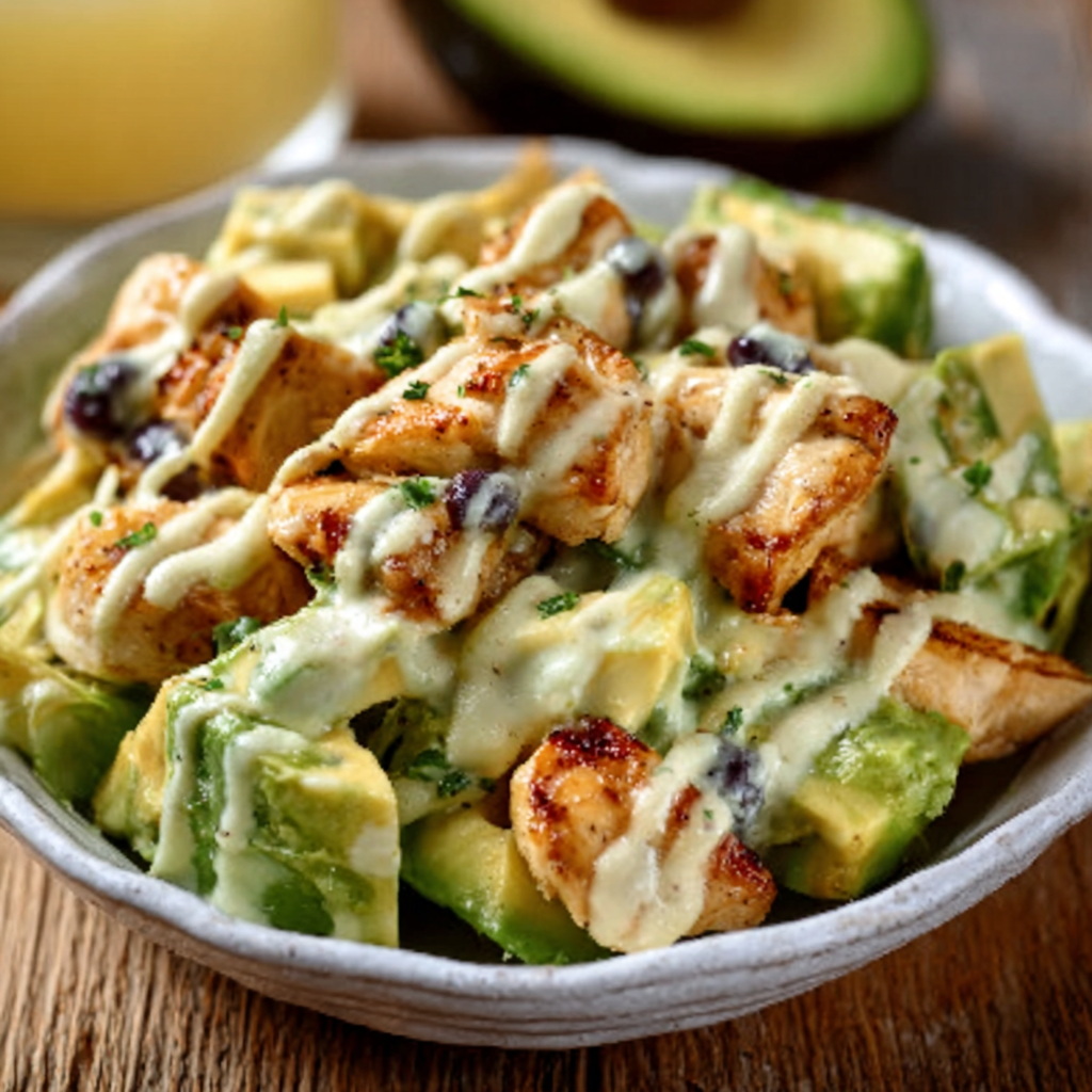 Ensalada de Pollo con Mayonesa de Aguacate