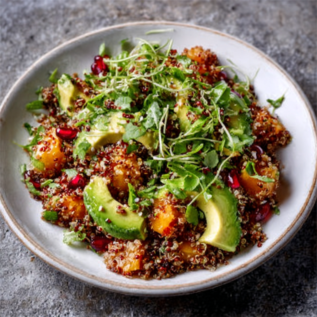 Ensalada de Quinoa y Aguacate Infusionada con Algas