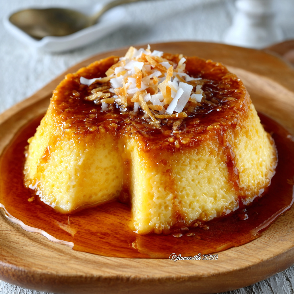 Flan de Coco sin Azúcar