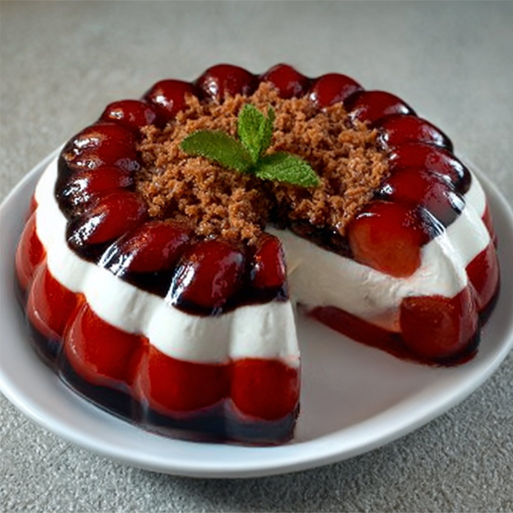 Flotante de cereza y crema