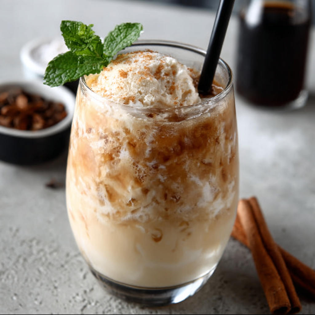 Latte helado de chai y vainilla