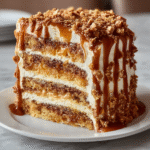 Pastel de Capas de Caramelo Crujiente
