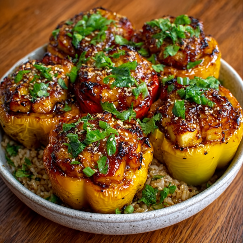 Pimientos Teriyaki de Piña Acogedores