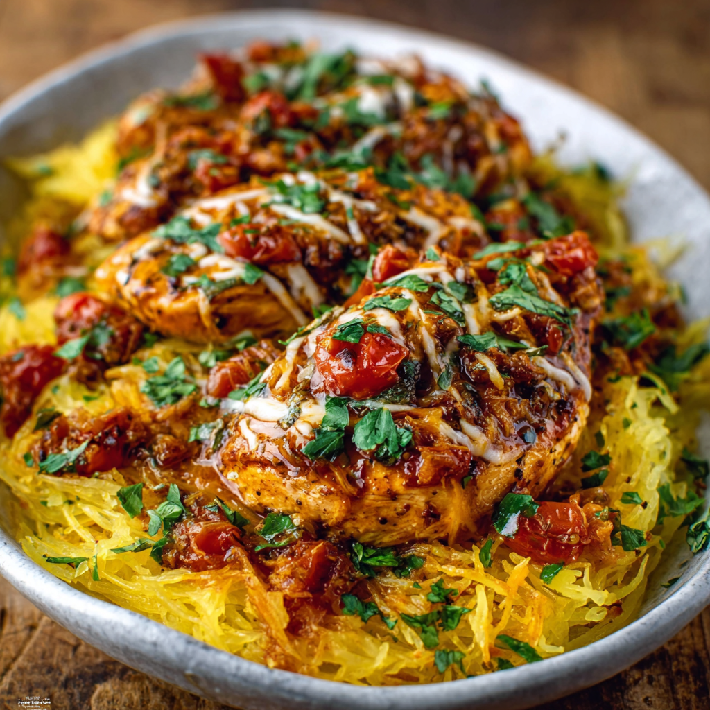 Pollo Toscano y Calabaza Espagueti