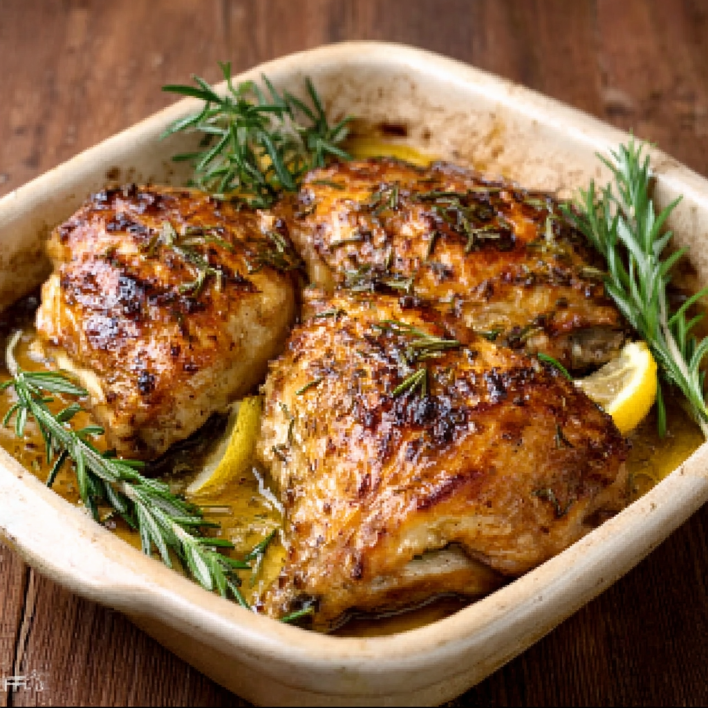 Pollo al Horno con Limón y Romero
