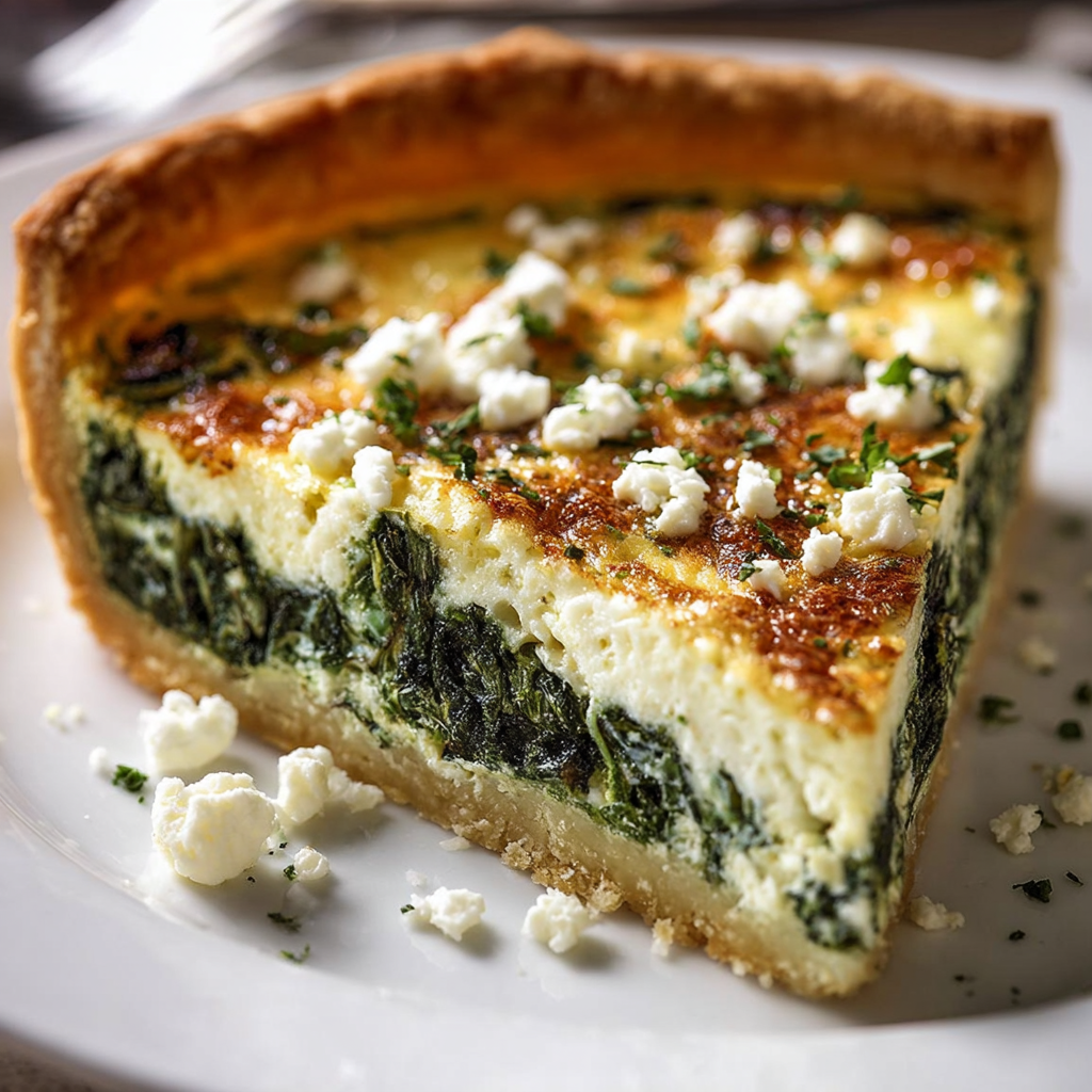Quiche Mediterránea de Espinacas y Feta