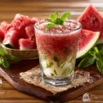 Refrescante de coco y sandía