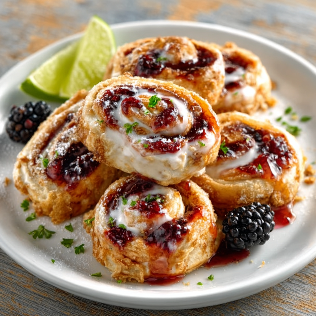 Rollitos de limón y mora