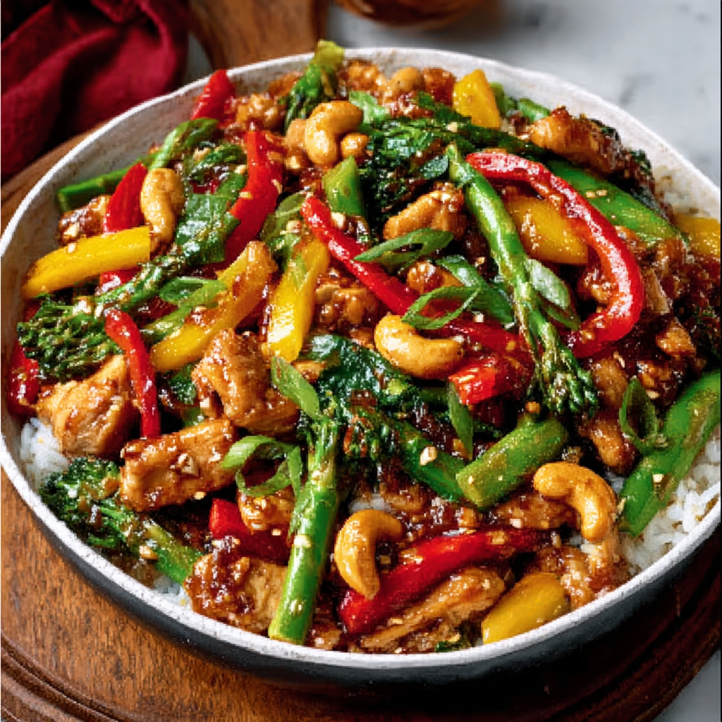 Salteado Picante de Pollo con Mango y Anacardos