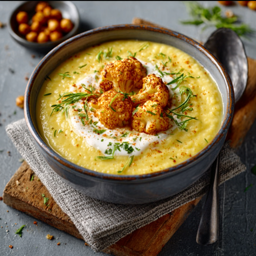 Sopa Cremosa de Coliflor al Curry