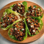 Tacos de Lechuga con Carne de Cordero