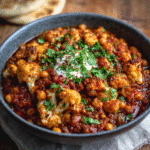 Tagine de Garbanzos y Coliflor con Especias Marroquíes