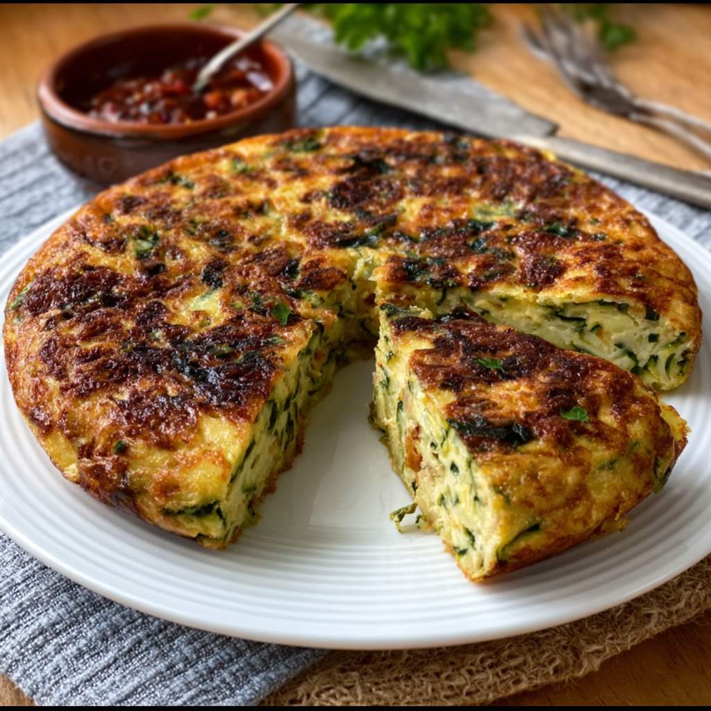 Tortilla Española Keto con Calabacín