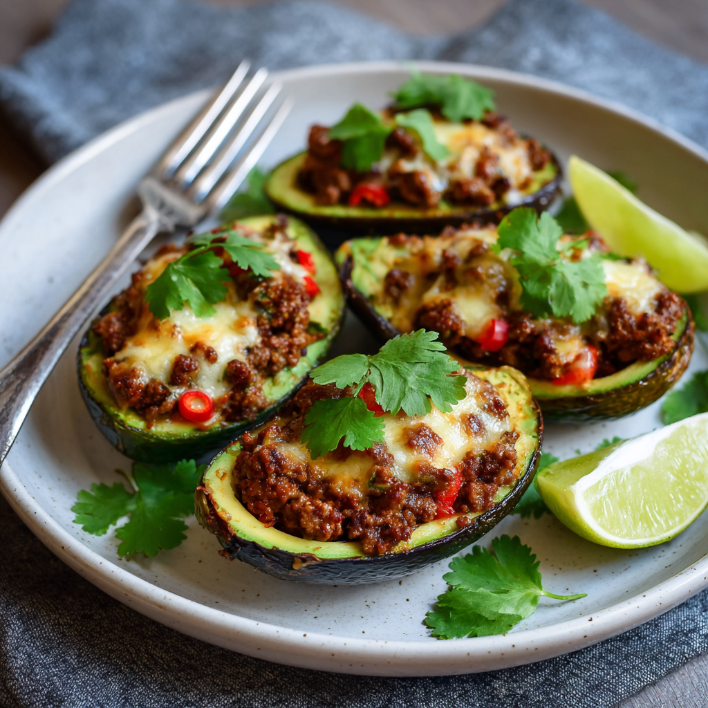 Aguacate Relleno de Carne Molida Sazonada