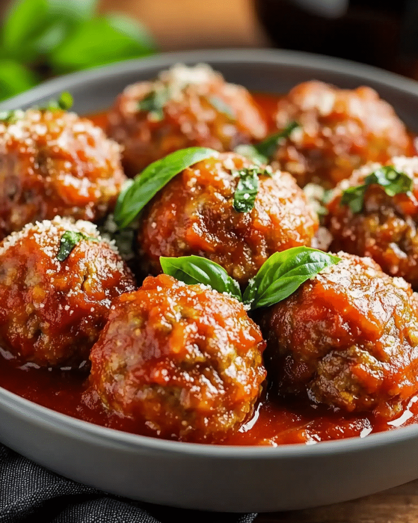 Albóndigas Italianas en Salsa de Tomate