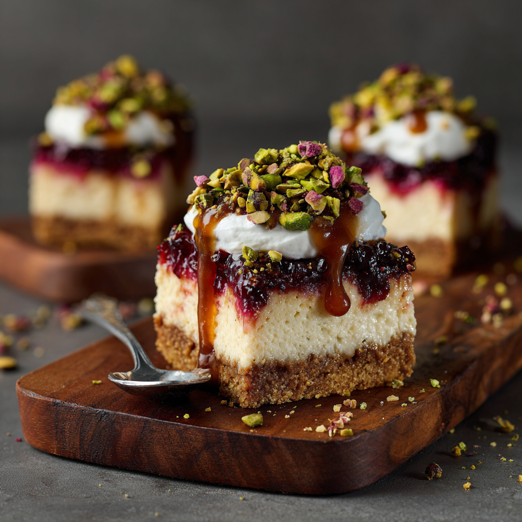 Barritas de Cheesecake en Capas