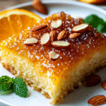 Basbousa de Almendra y Naranja