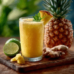 Batido de Piña, Maracuyá y Jengibre Fresco