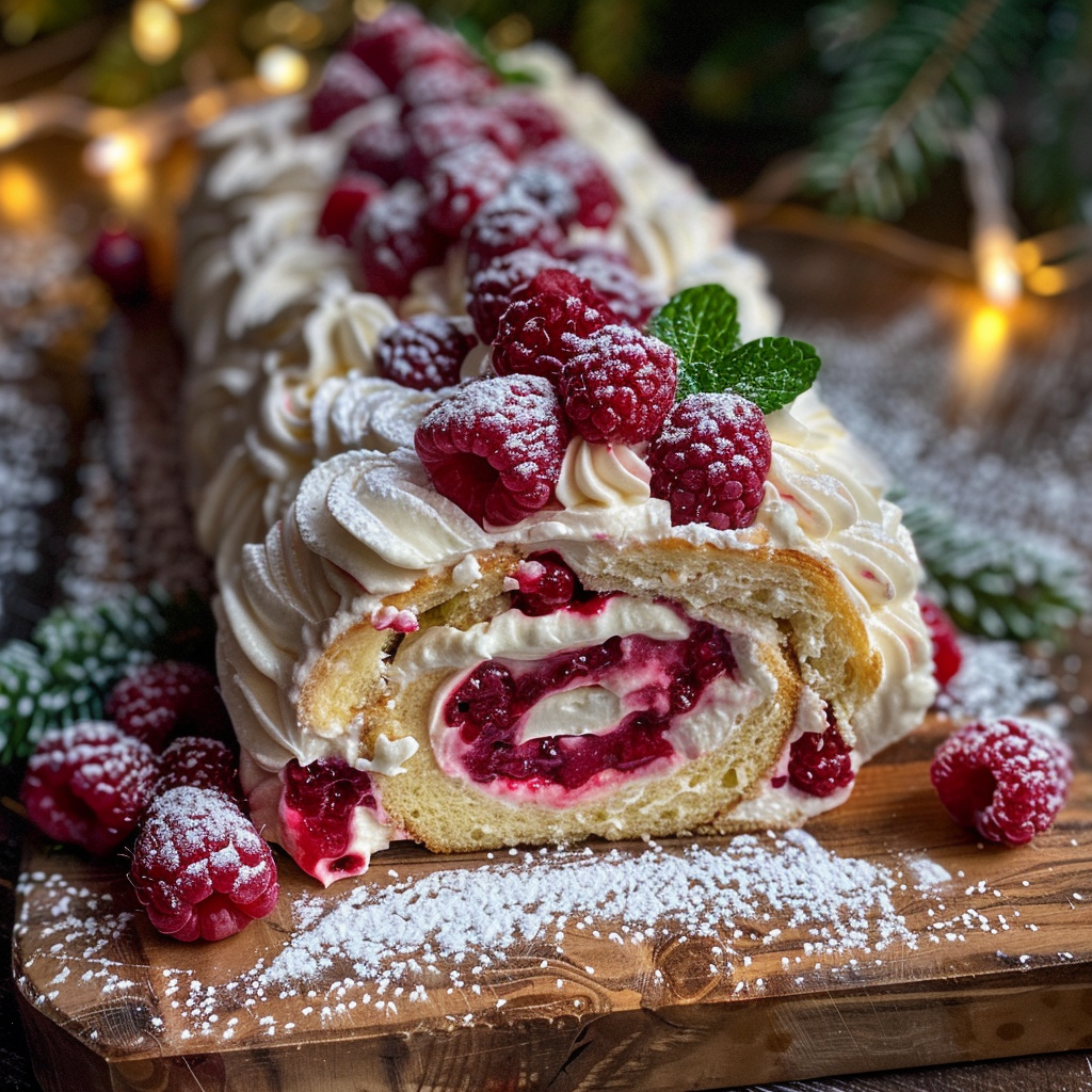 Bûche de Mascarpone y Frambuesa