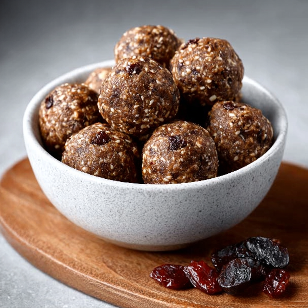 Bolitas Energéticas de Maní, Dátil y Cacao