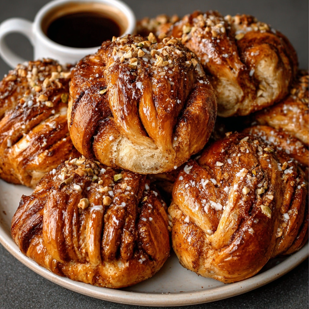 Bollos de canela con cardamomo (Kanelboller)