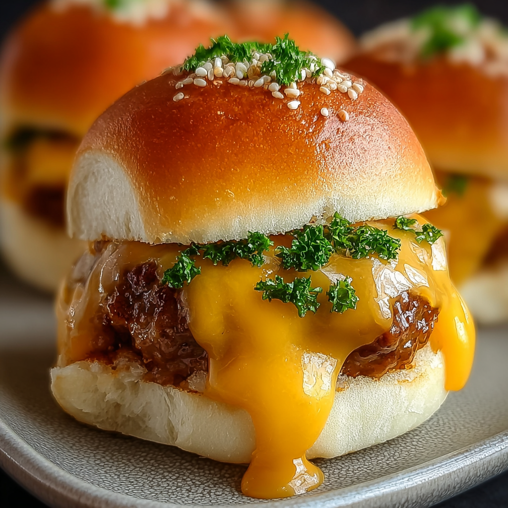 Bombas de Cheeseburger al Ajo y Parmesano