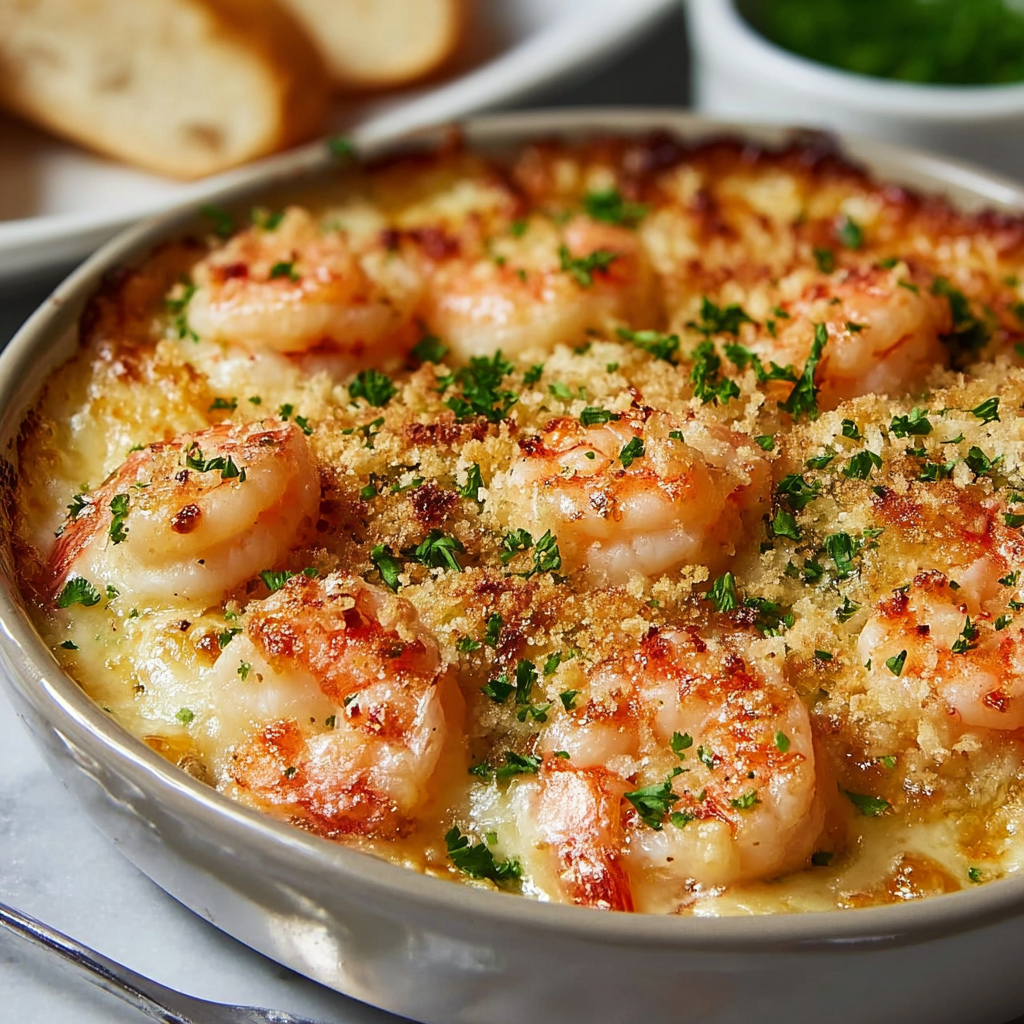 Camarones Gratinados al Ajo
