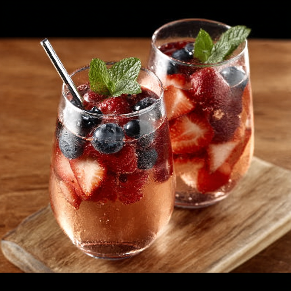Cava con Frutas Rojas