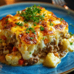 Cazuela Casera de Carne Molida y Queso