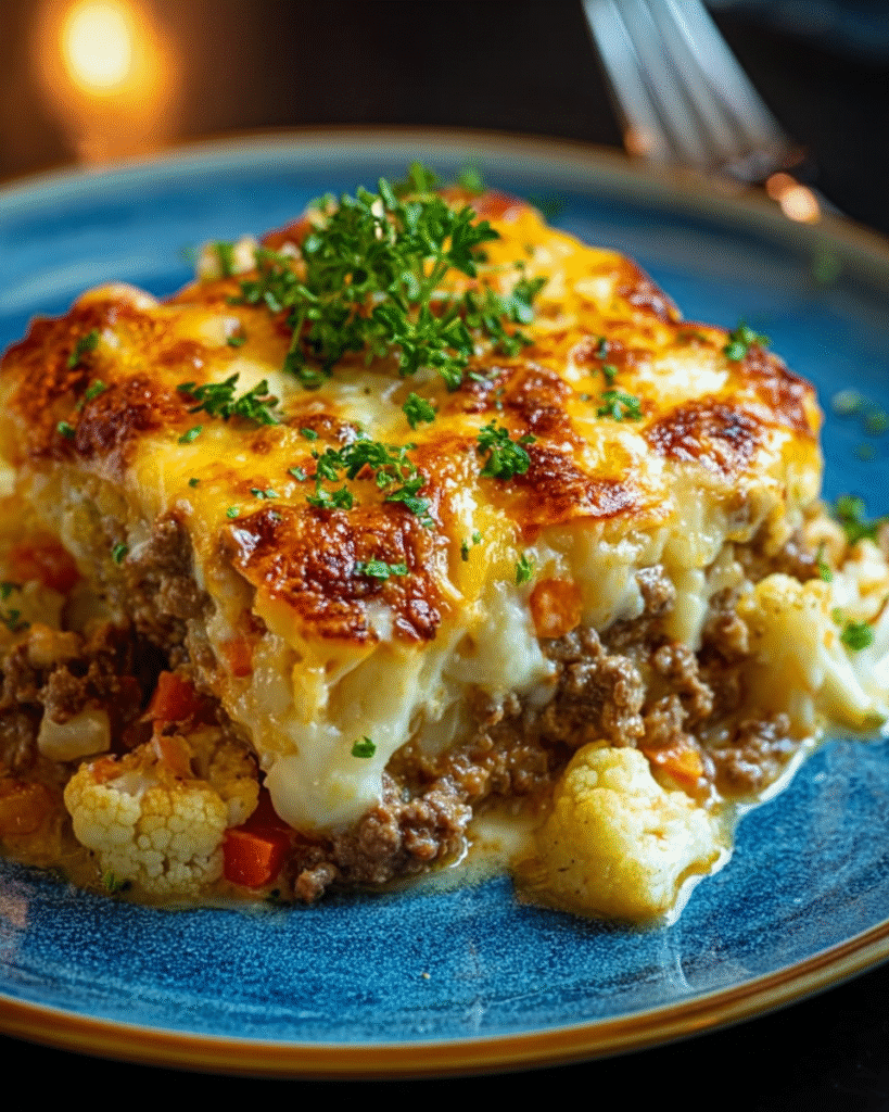Cazuela Casera de Carne Molida y Queso