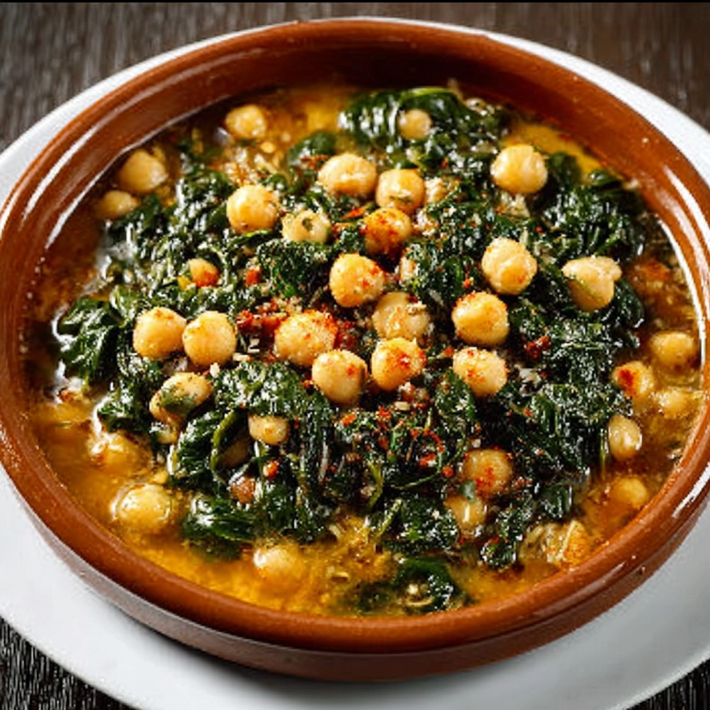 Cazuela de Garbanzos con Espinacas