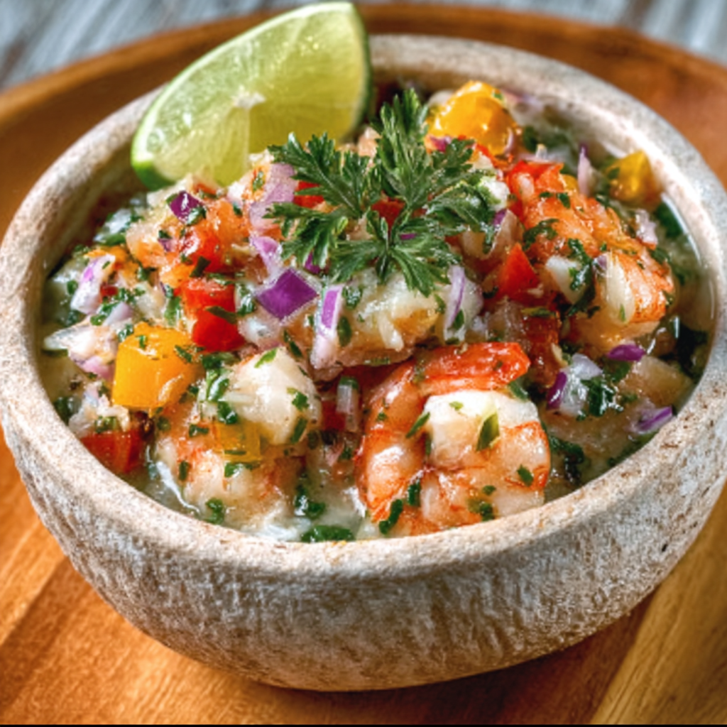 Ceviche de Coco y Camarón
