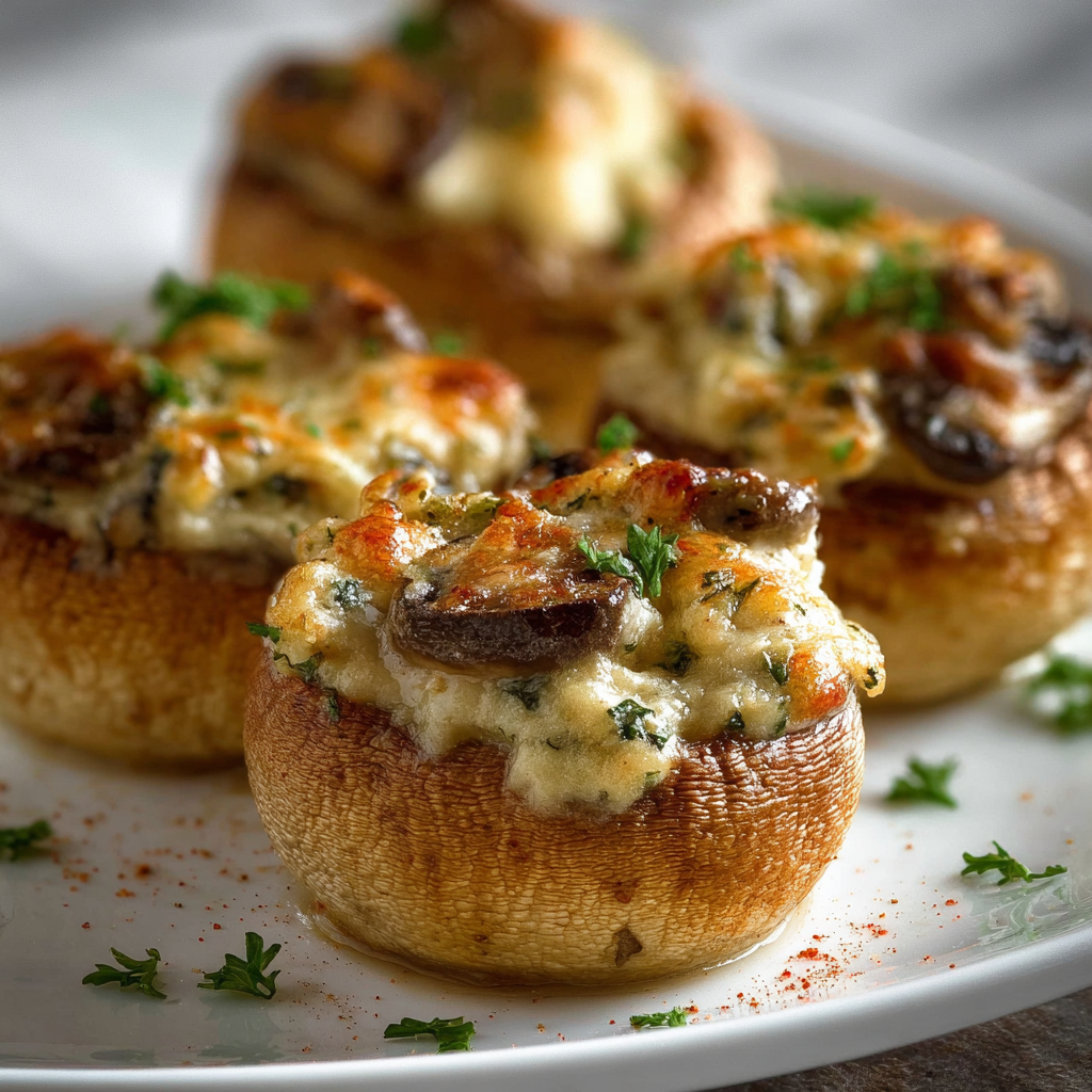Champiñones Gratinados al Horno