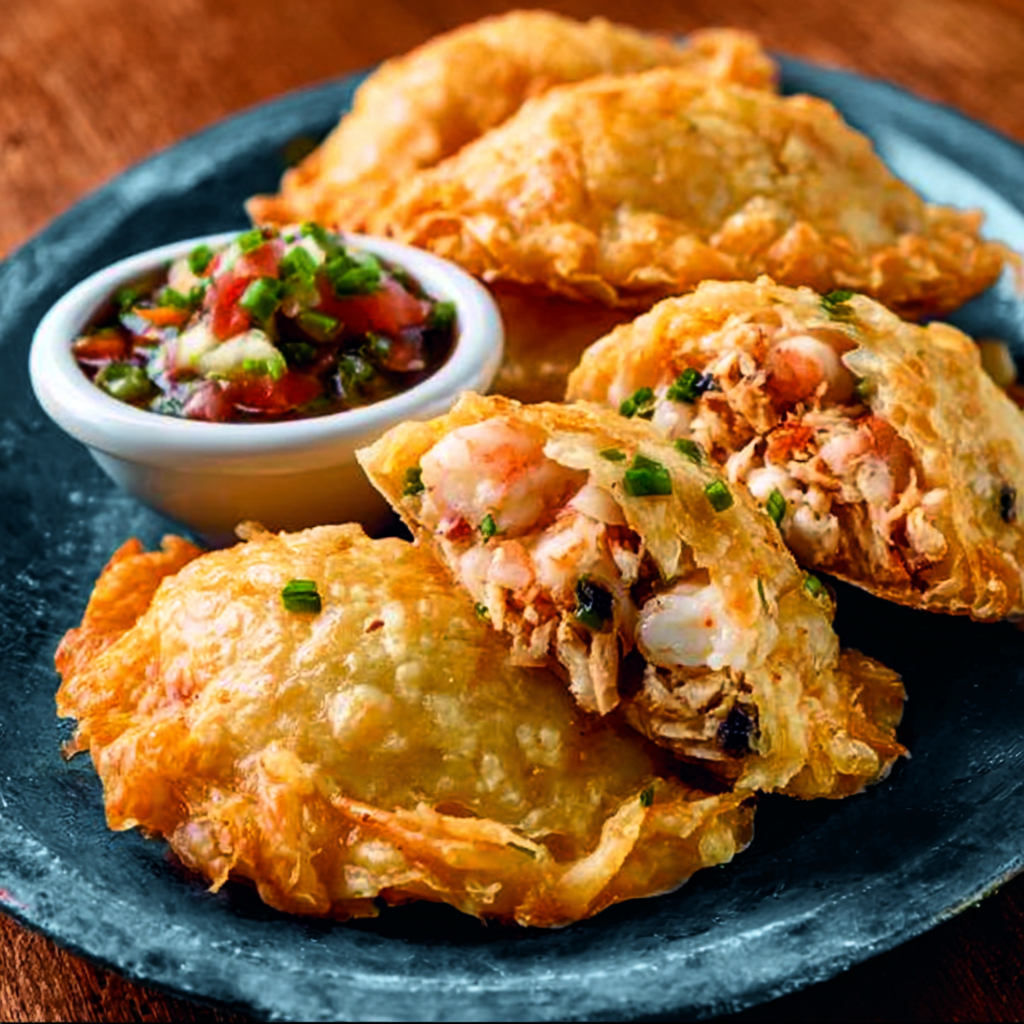 Empanada de Mariscos al Ajillo