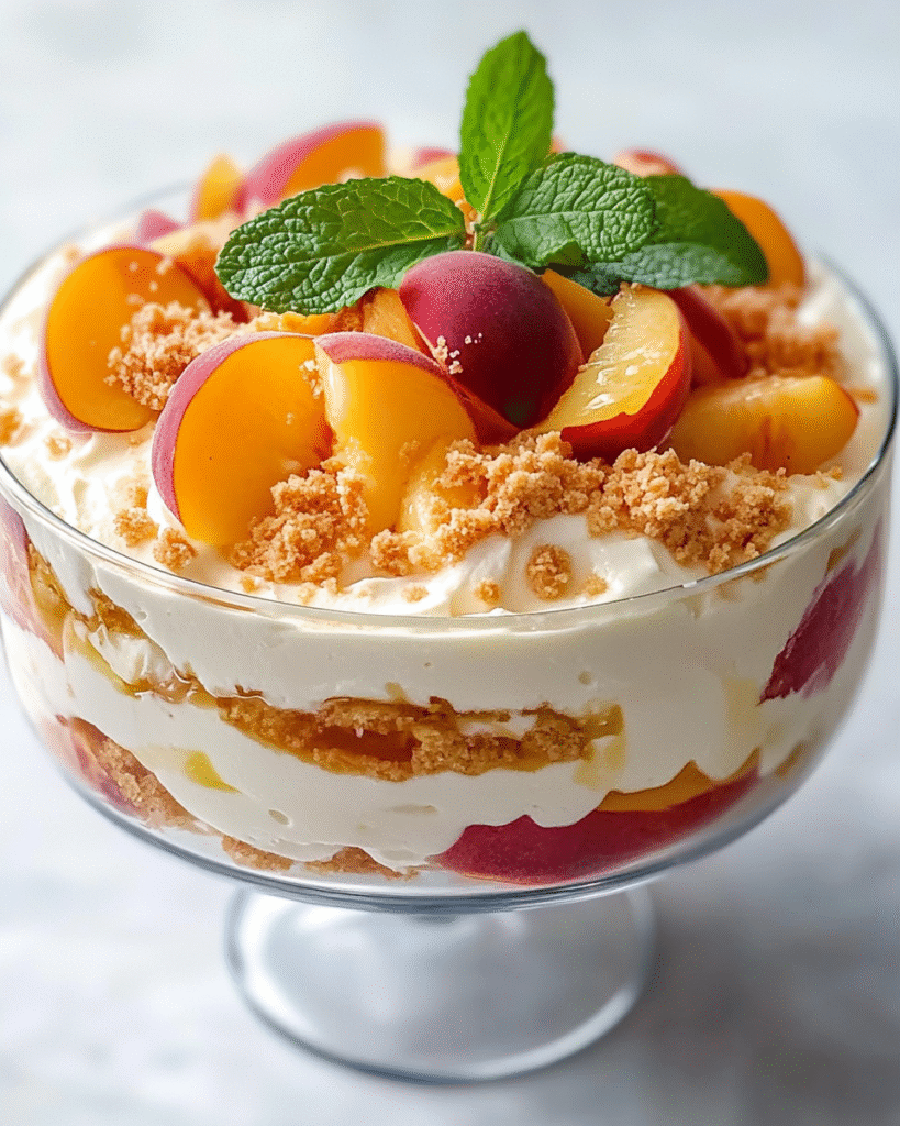 Ensalada de Cheesecake de Durazno