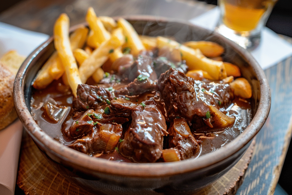 Estofado Belga a la Flamenca con Papas Fritas