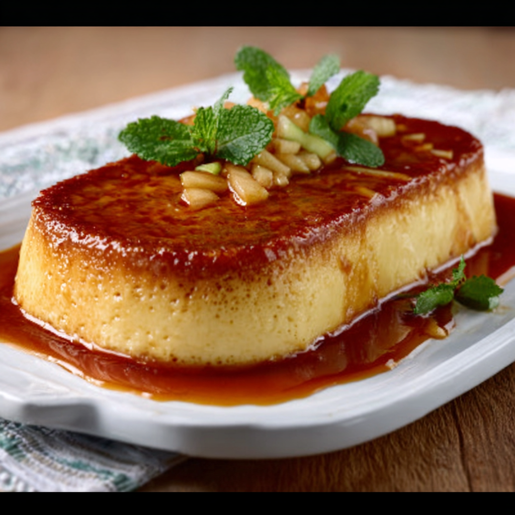 Flan de Manzana Cristal