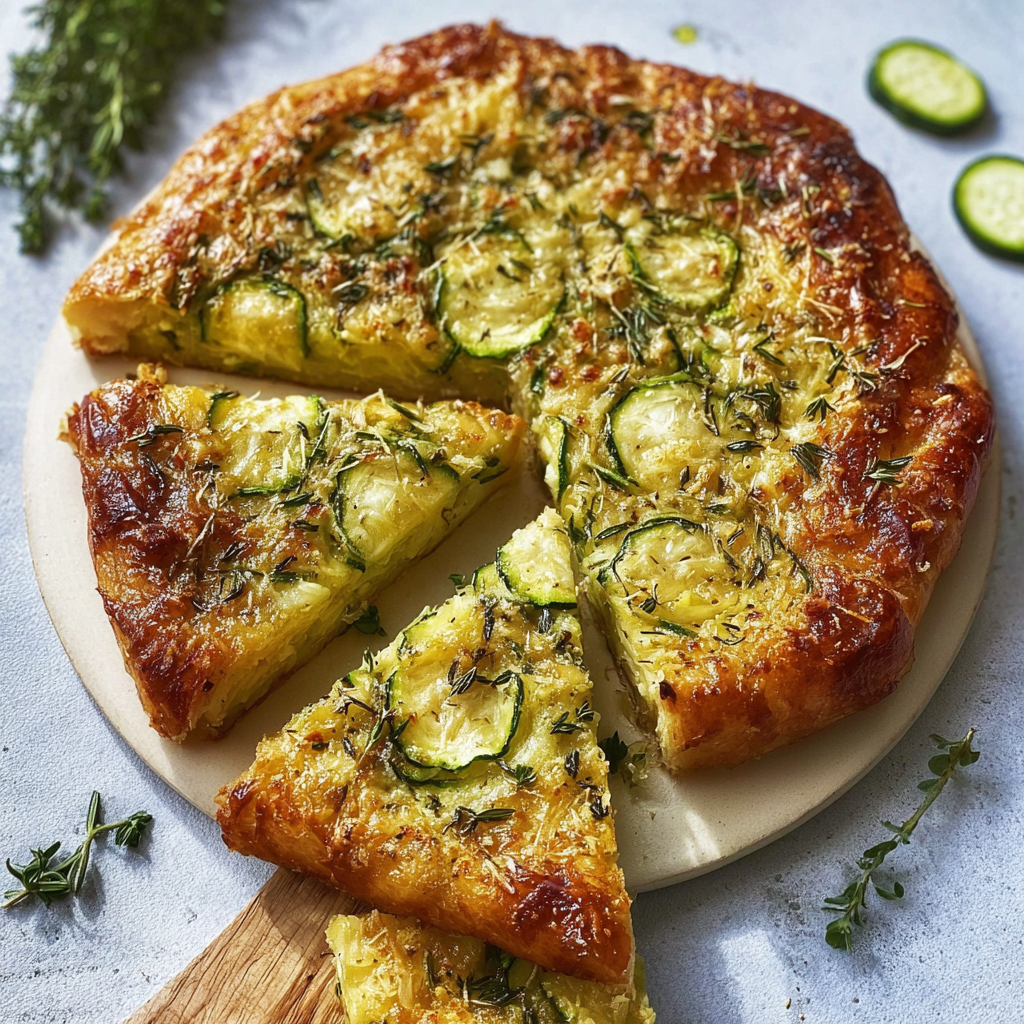 Galette de calabacín y parmesano