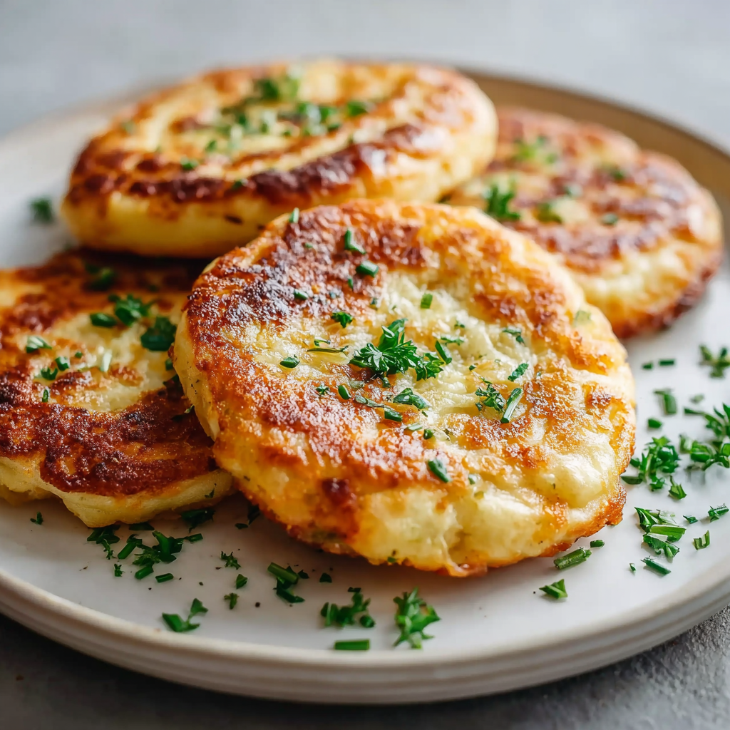 Galettes de patatas con queso