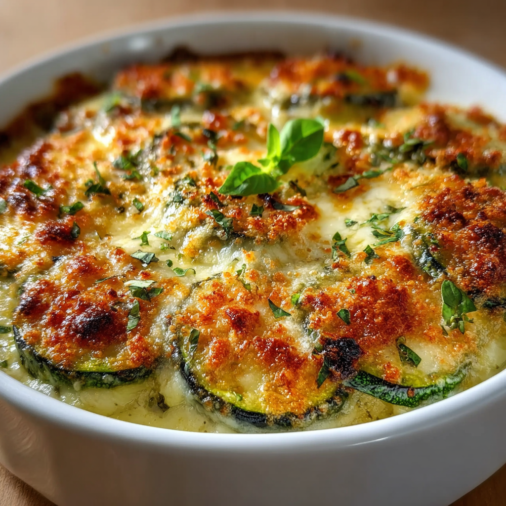 Gratin de Calabacín Cremoso con Queso