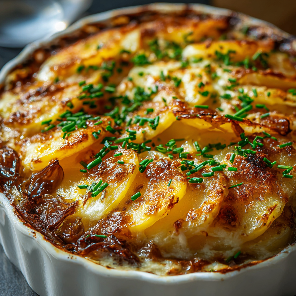 Gratin de Patatas a la Cebolla Francesa