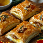Hojaldres Rellenos de Queso Brie y Nueces Caramelizadas
