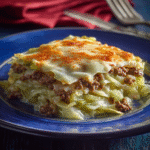 Láminas de repollo con carne molida