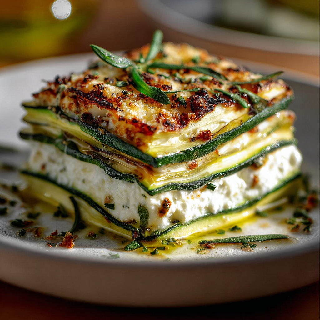 Millefeuille de Calabacín a la Parrilla y Queso