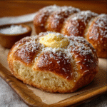 Pan dulce con crema y coco (Skolebrød)
