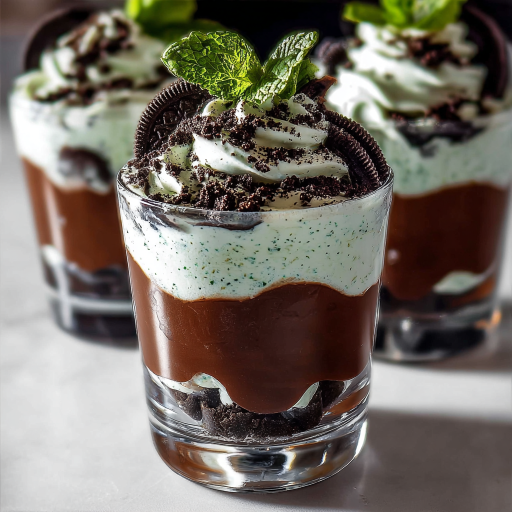 Parfaits de Chocolate con Menta