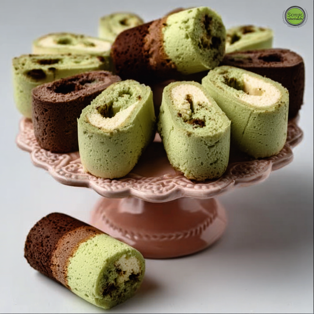 Pastel “Aspiradora” de mazapán verde (Dammsugare)
