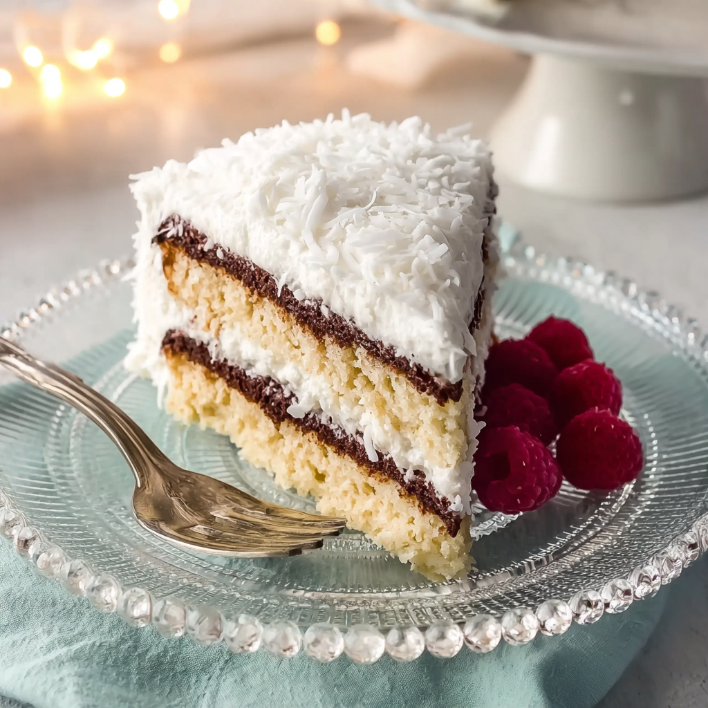 Pastel de Copo de Nieve de Coco