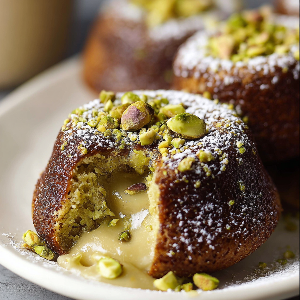 Pasteles de Lava de Pistacho