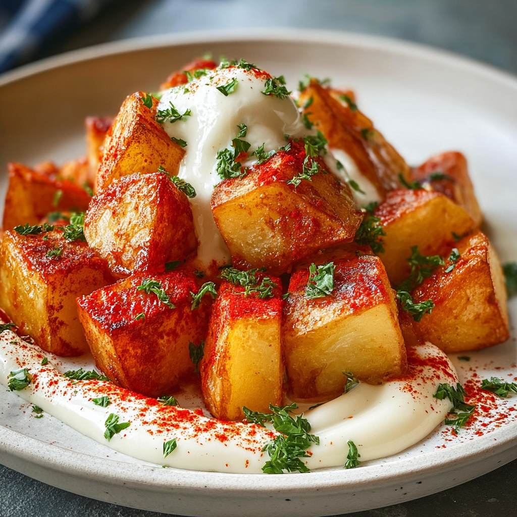 Patatas Bravas con Salsa Picante